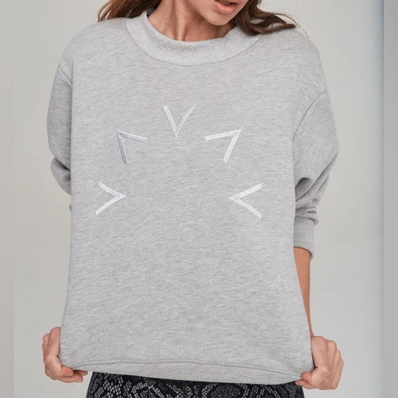 Varley Gray crewneck size small Knoll Sweat Grey Melange - Picture 1 of 7